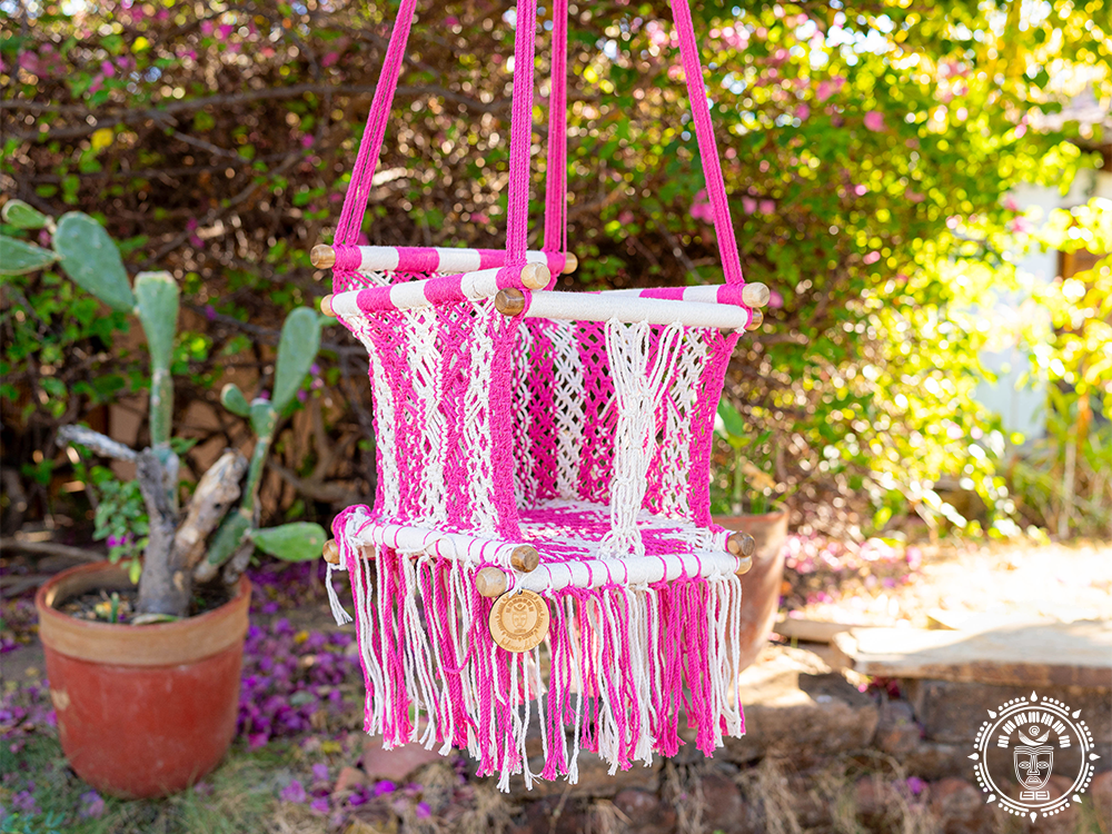Hamac bébé macramé Rosado 2