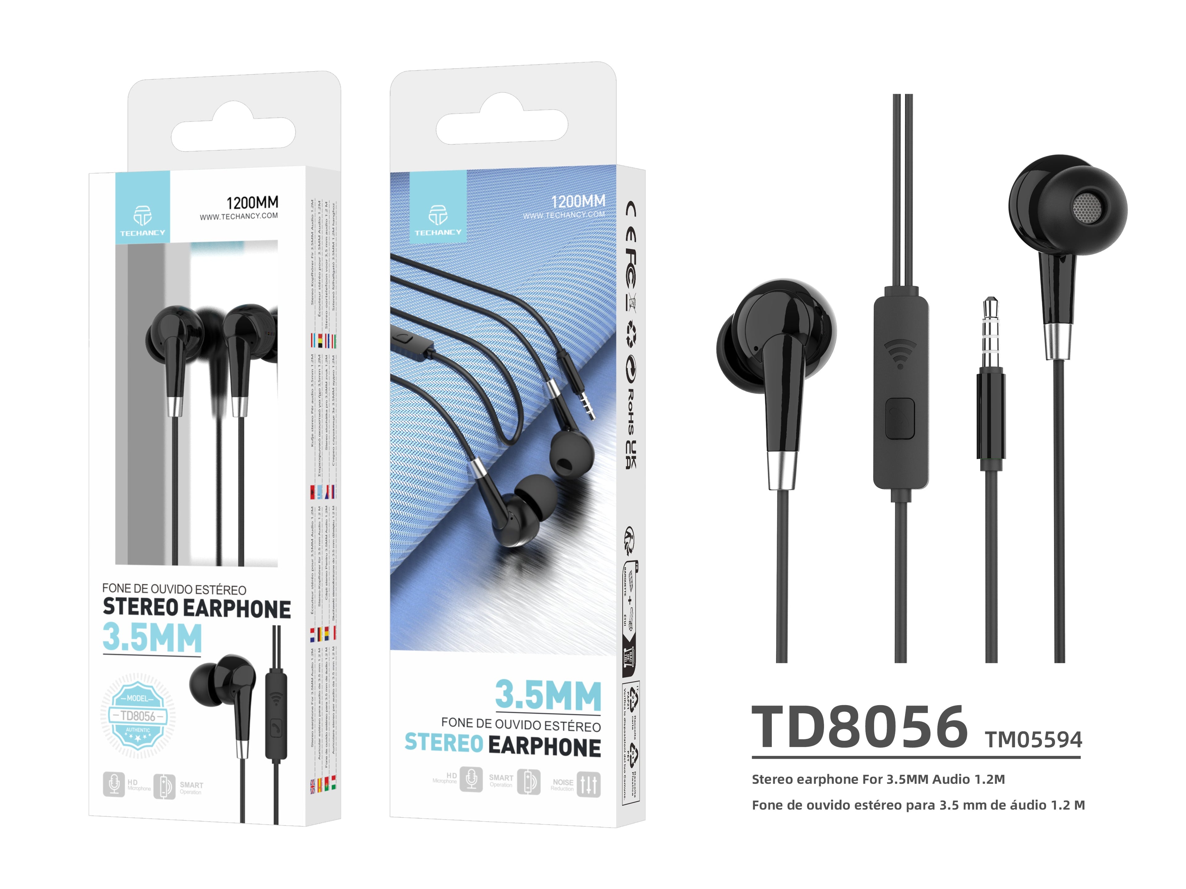 Techancy Cabo De Dados Usb-Tipo C 1M Branco TB1725, Carregamento De 2,4 A, Compatível Com Telemóveis Tipo C