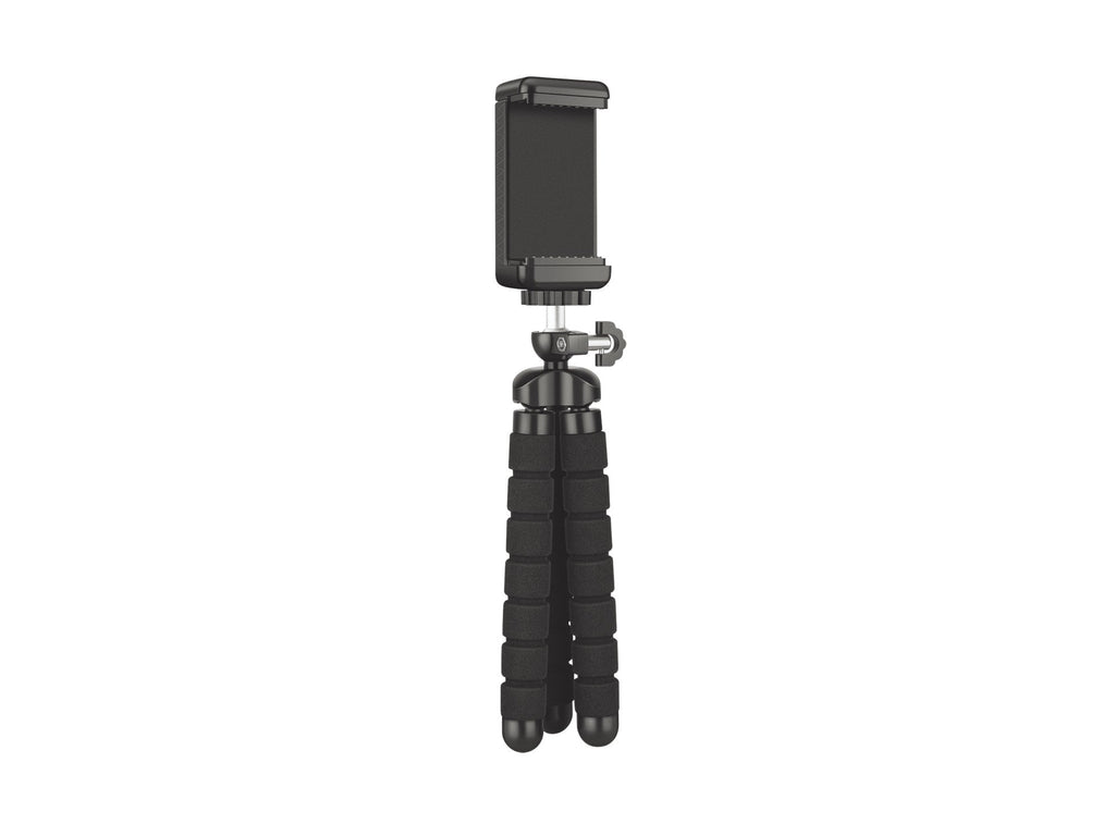 Techancy Mini Tripé Preto Ti2323 Com Pernas Dobráveis, Incl. Cabeça Esférica, Rotação De 360° Para Câmaras E Telemóveis