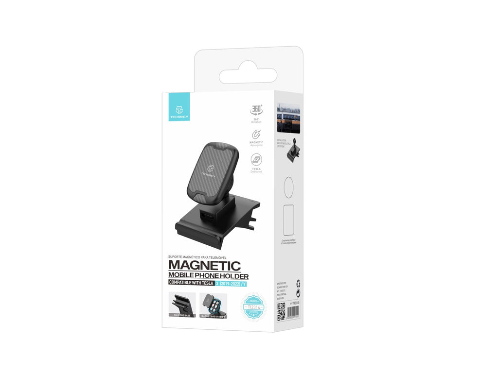 Techancy Suporte Magnético Para Telemóvel Para Automóvel Ti2314 Preto, Compatível Com Tesla Model 3/Y (2019-2022)