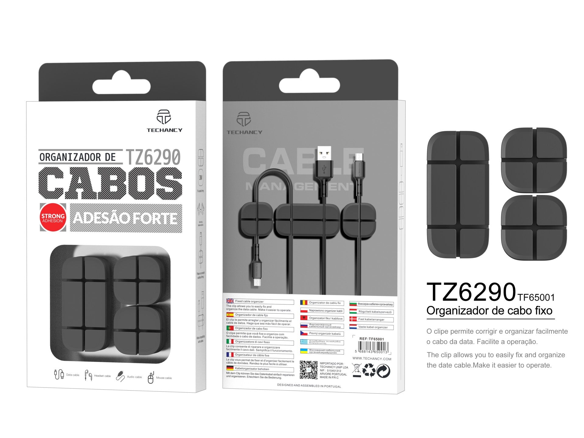 Techancy Cabo De Dados Usb-Tipo C 1M Branco TB1725, Carregamento De 2,4 A, Compatível Com Telemóveis Tipo C