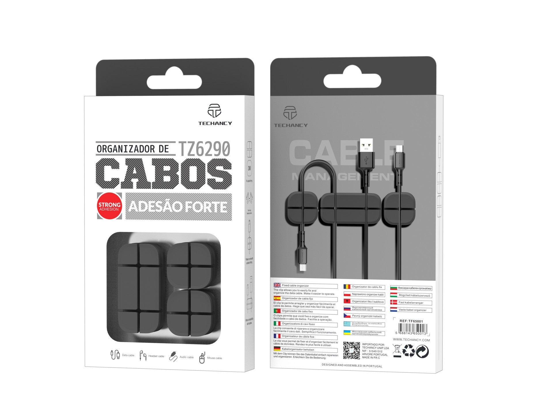 Techancy Cabo De Dados Usb-Tipo C 1M Branco TB1725, Carregamento De 2,4 A, Compatível Com Telemóveis Tipo C