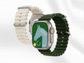 Techancy Bracelete De Silicone Branca KC2122, Compatível Com Apple Watch 42mm/44mm/45mm/49mm, Material De Silicone Macio